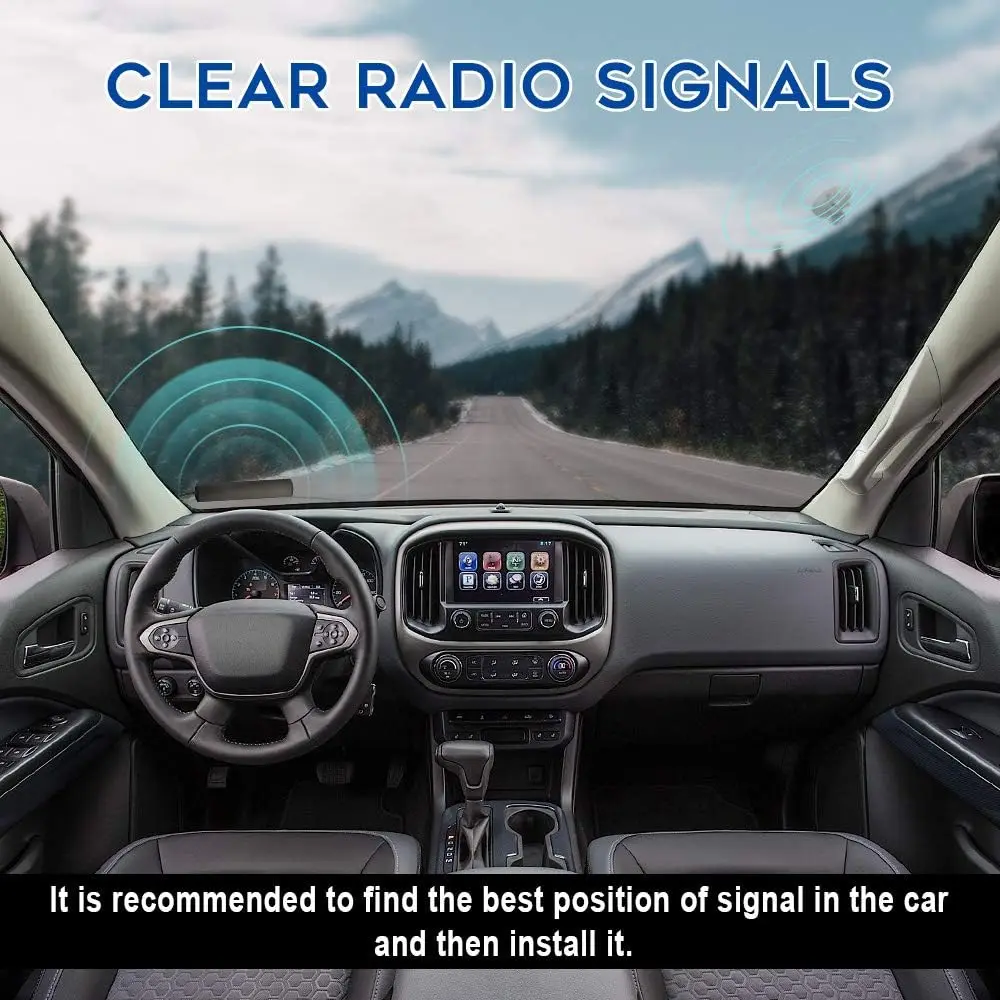DAB Универсальная радиоантенна Автомобильная стерео AM FM Скрытая лобовое стекло Клейкое крепление Патч-антенна для автомобиля Грузовик SUV Автомобильная стереосистема