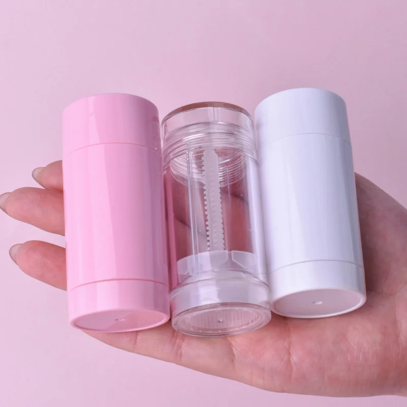 

30g Deodorant Stick lipbalm tubes double layer rotating cover solidamaterial plastic packing cosmetic subpackaging