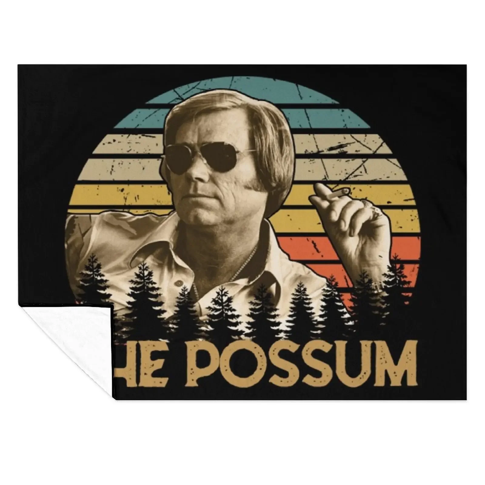 

Retro George Tees Jones Country Music - The Possum Love Gift Throw Blanket Bed covers Nap for sofa Flannel Blankets