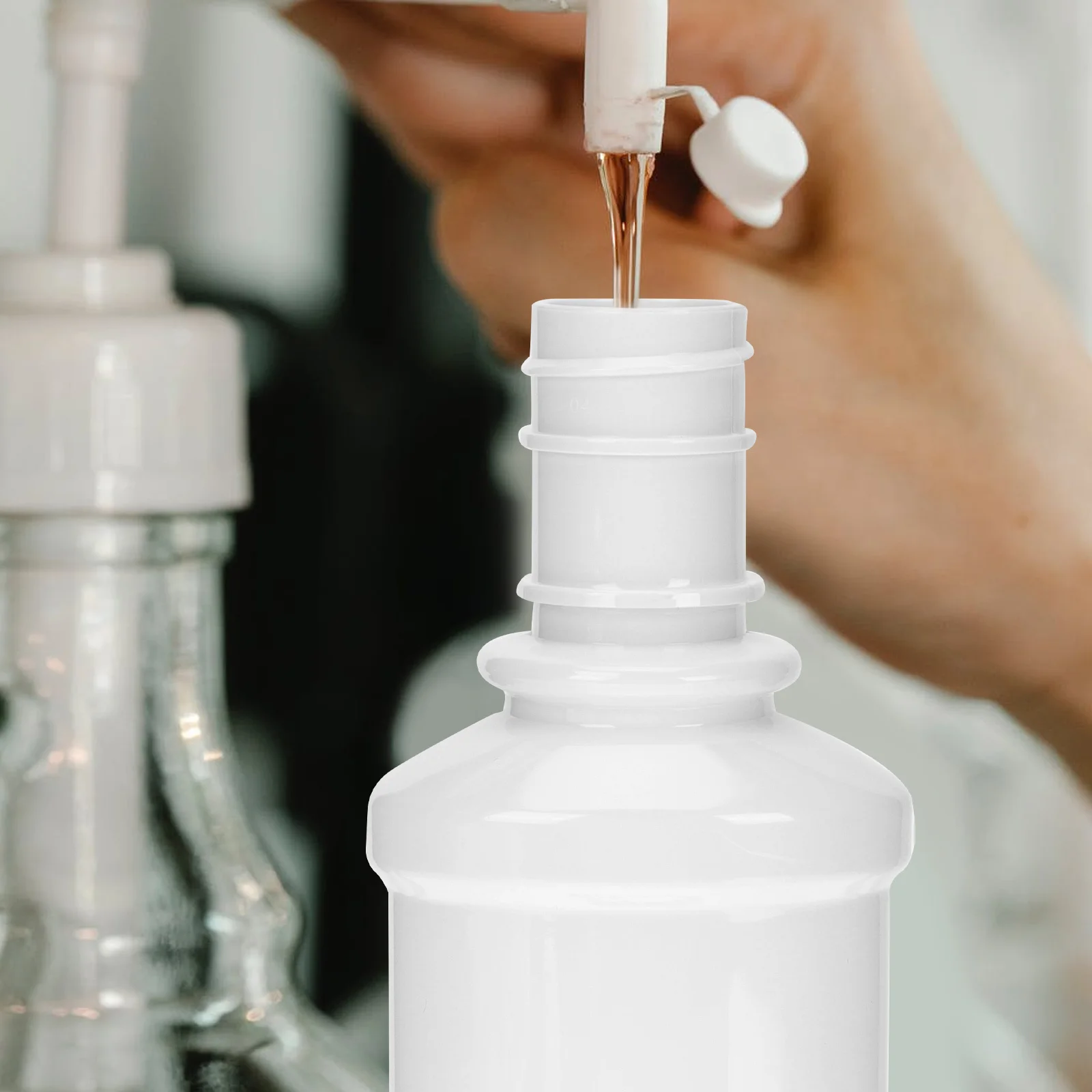 6 قطع من زجاجات غسول الفم متعددة الأغراض، زجاجة فرعية فارغة متينة للاستخدام في المنزل والسفر، حاوية غسول الفم، حاوية تنظيف الفم