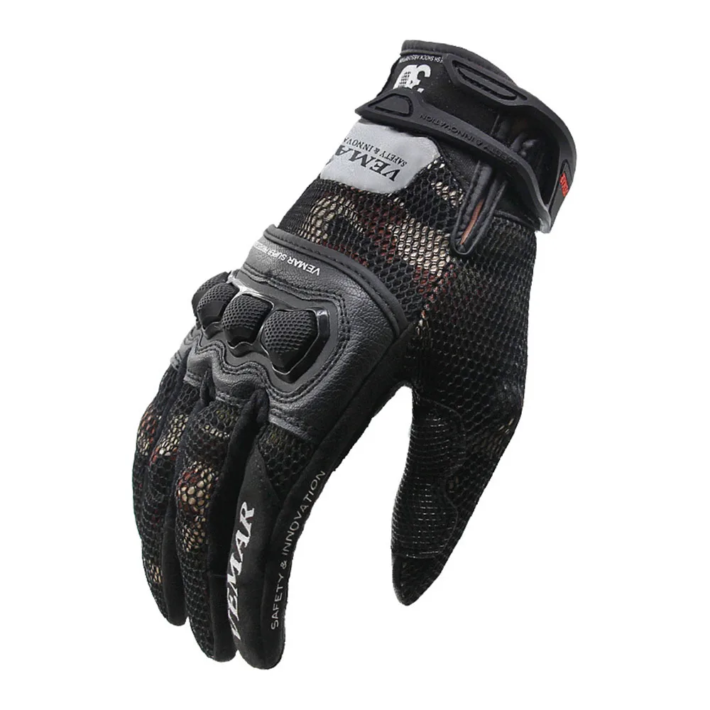 

Motorcycle Gloves Anti-fall Motocross Gloves Foam-filled Protection Summer Motorcycle Gloves Palm Anti-slip Guantes Moto Mesh