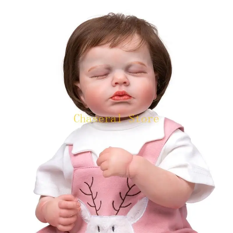 E7CE 19'' Reborns for Doll for Boy Girl Interaktywna zabawka edukacyjna Miękka tkanina winylowa Bo