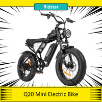 Ridstar Q20 Mini Electric Bike, 1000W Motor, 48V 15AH Battery, 20*4.0 inch Fat Tires Ebike, 40km/h Max Speed,Disc Brakes