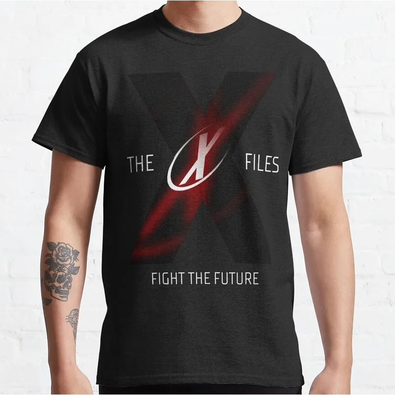 Fight the Future Vintage Sci fi tv series The X Files Gift t shirt 0227 Retro Alien movie Graphic clothes All size tops S-6XL