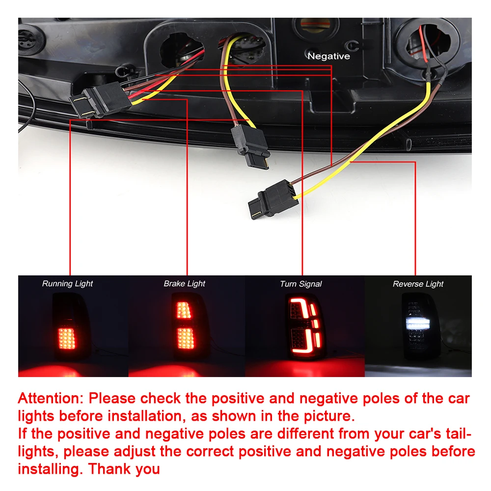LED Tail Lights Brake Reverse Light for Chevy Silverado 1500 1500DH 2500 2500 HD 1999-2002/ Silverado 3500 GMC Sierra 1999-2003
