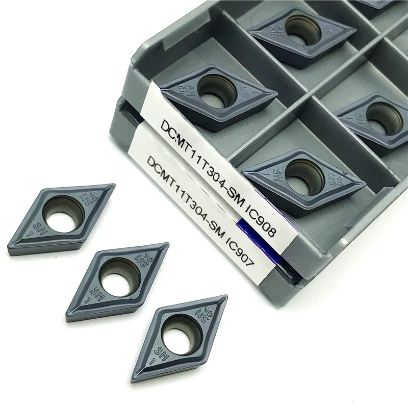 Outil de tournage interne DCMT11T304 DCMT11T308 SM IC907 IC908, insert de tournage, outils de coupe de haute qualité, outil de tour à métal CNC