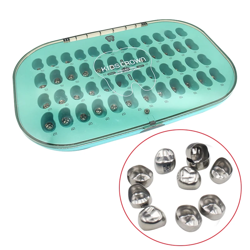 

Korea Dental Primary Stainless Steel Kids Teeth Crown Kit Orthodontic Deciduous Crowns 1st 2nd Molar Dentistry Clinic Materials