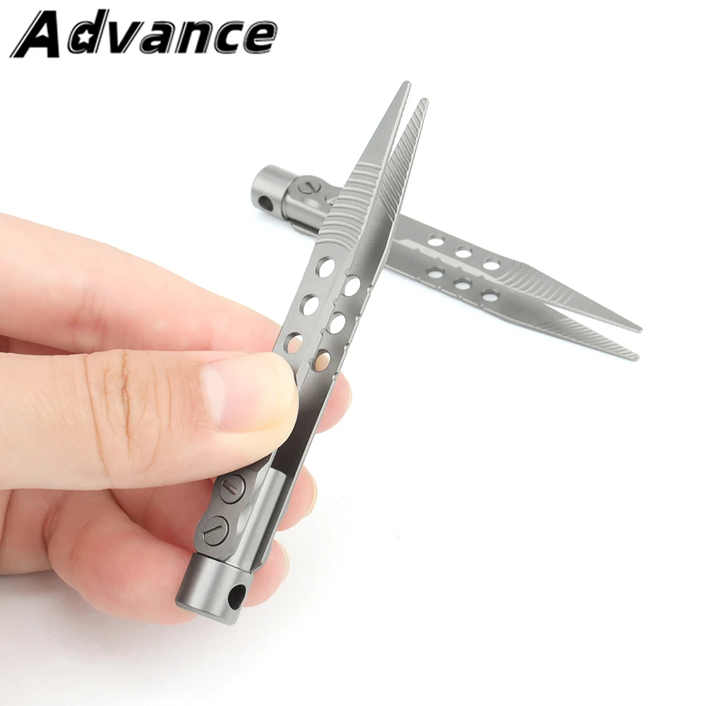 CNC Titanium Tweezers EDC Titanium Alloy Tweezers Nipper Outdoor Tool