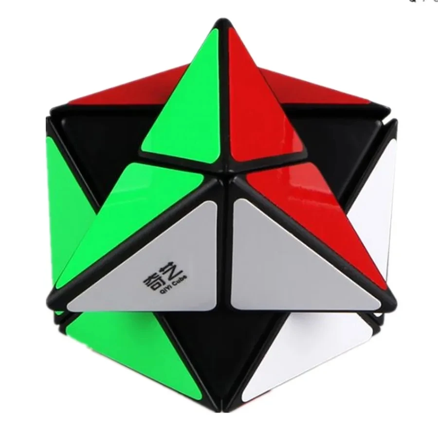 Qiyi-透明字型マジックスピードキューブ、パズル玩具、2x2x2x2x2