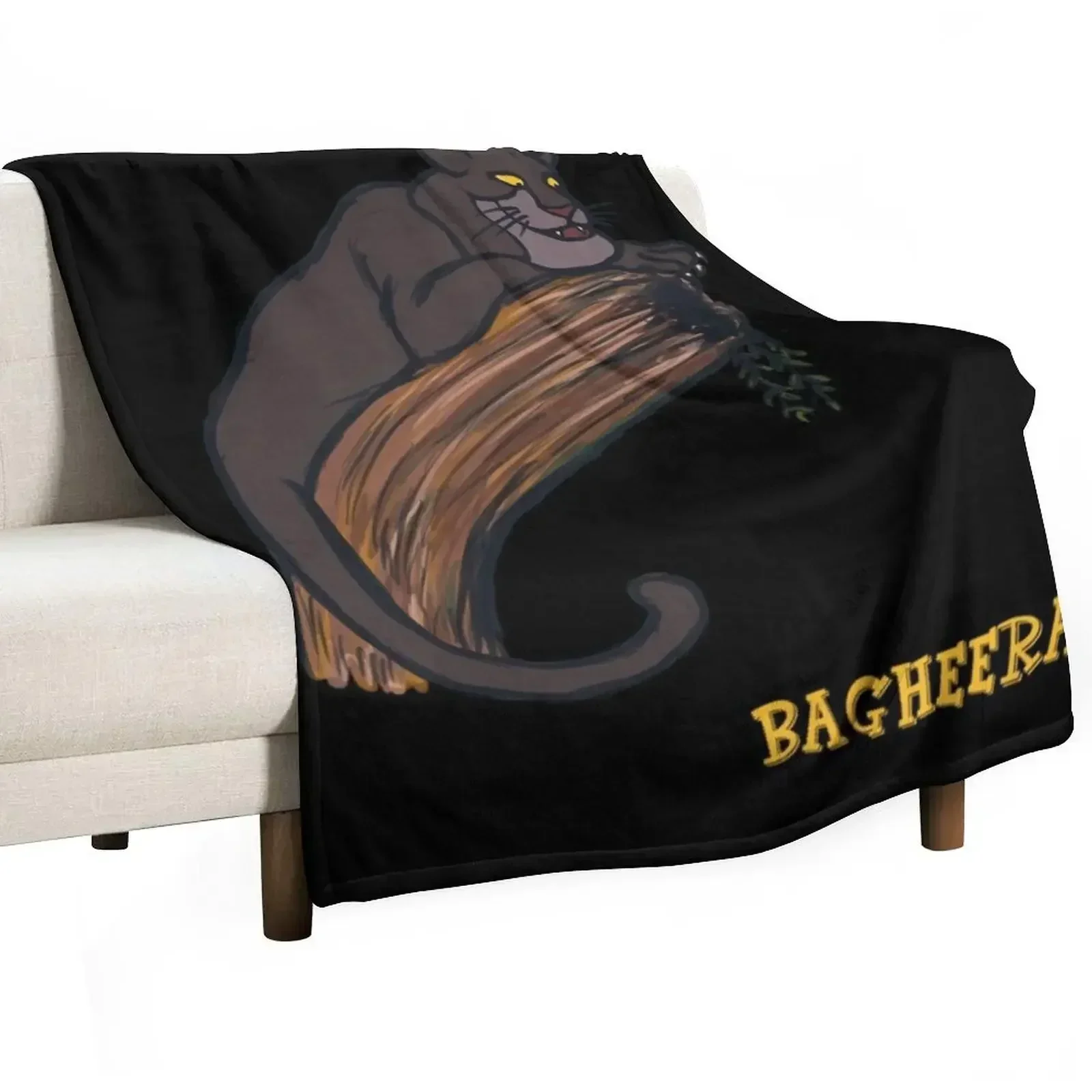 Bagheera the panther Throw Blanket Cozy Microfiber Throw Blanket for Home Bedroom