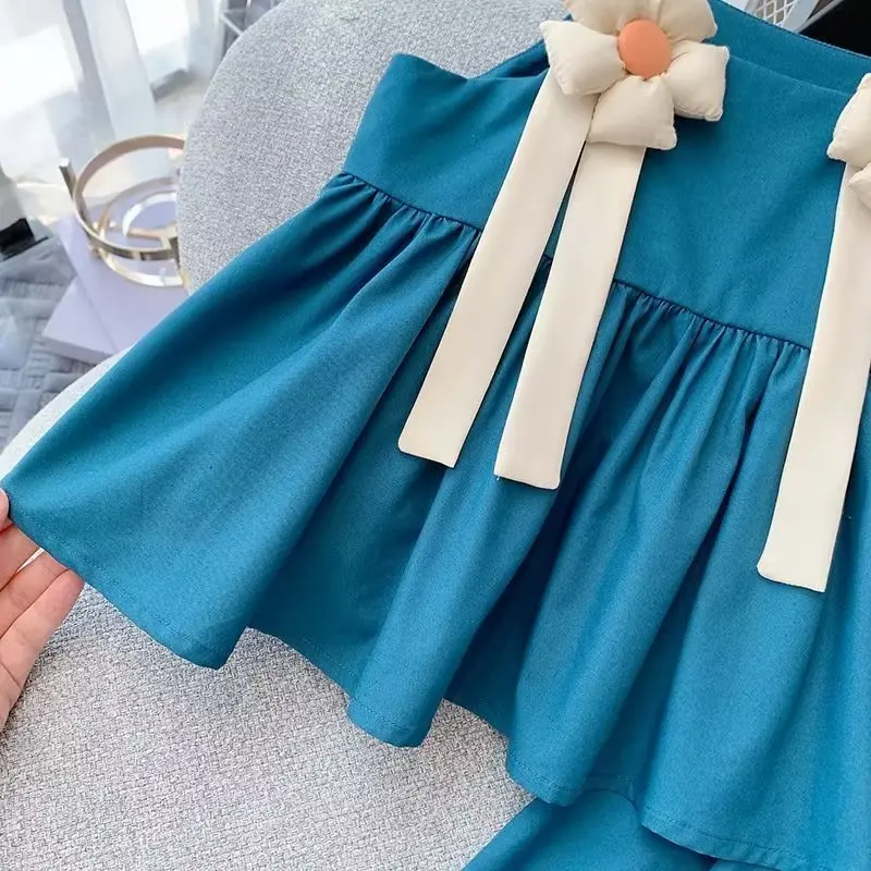 Summer Flower Dresses for Girls Wedding Dress Children  Party Gown Kid Girl Layer Princess Sling Evening Casual Dress