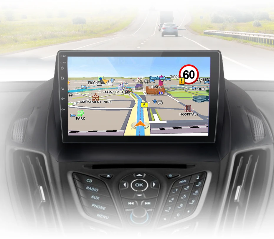 Junsun Drahtlose CarPlay Android Auto Auto Radio Für Ford Escape Kuga 2 C-MAX 2013-2016 GPS Multimedia 2din System – Detail 21