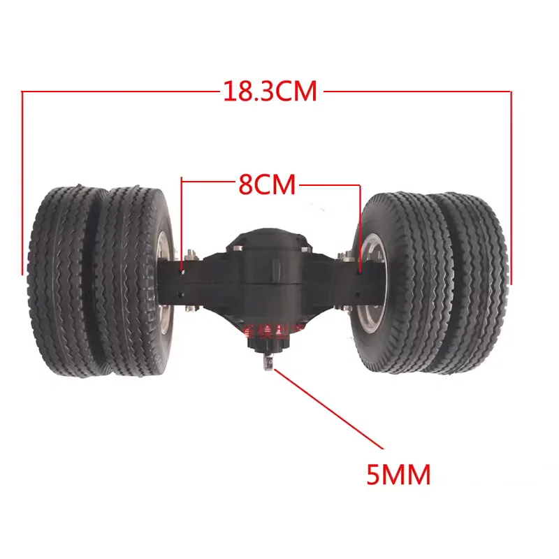 Metal Rear Axle/rear Through-axle 140mm for 1/14 Tamiya RC Truck Scania 770S R620 Benz Actros 3363 Volvo MAN TGX LESU Car Parts