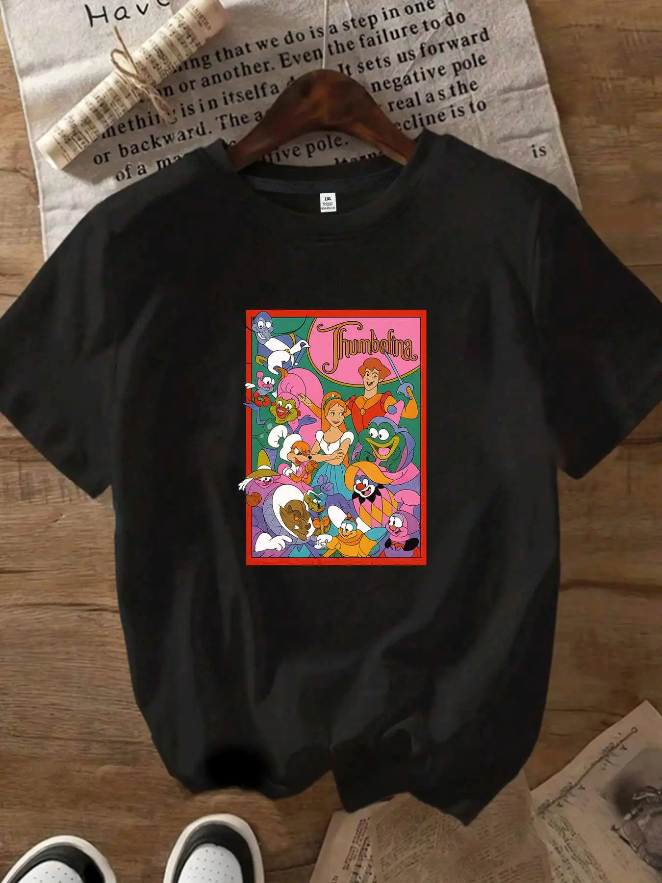 【10116255】 T-shirt femme grande taille col rond manches courtes avec demi-manches élastiques et imprimés tendance