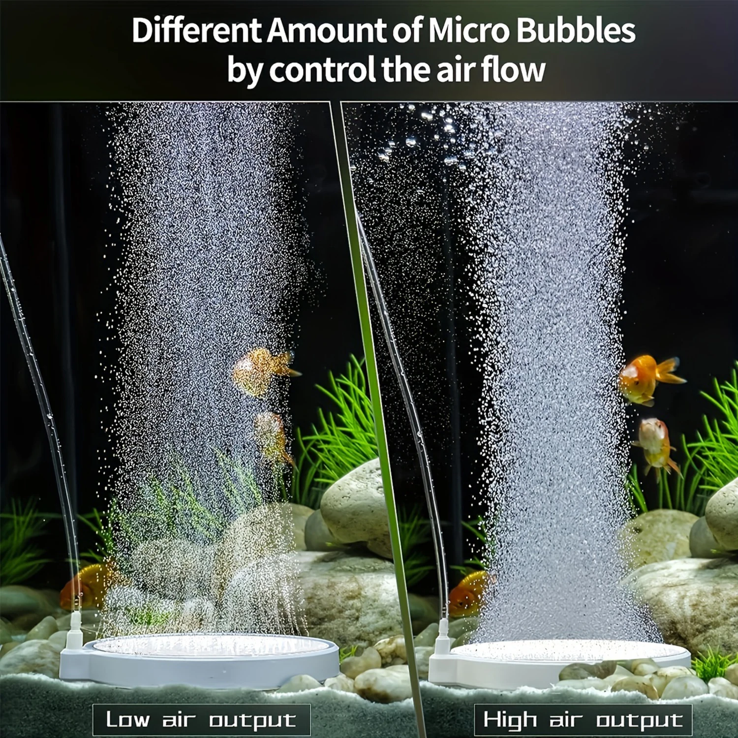 Fish Tank Oxygen Disk Aquarium Nano Bubble Tray Bubble Stone Aquariums Bubble Diffuser Aquarium Air Compressor Durable Non-Toxic