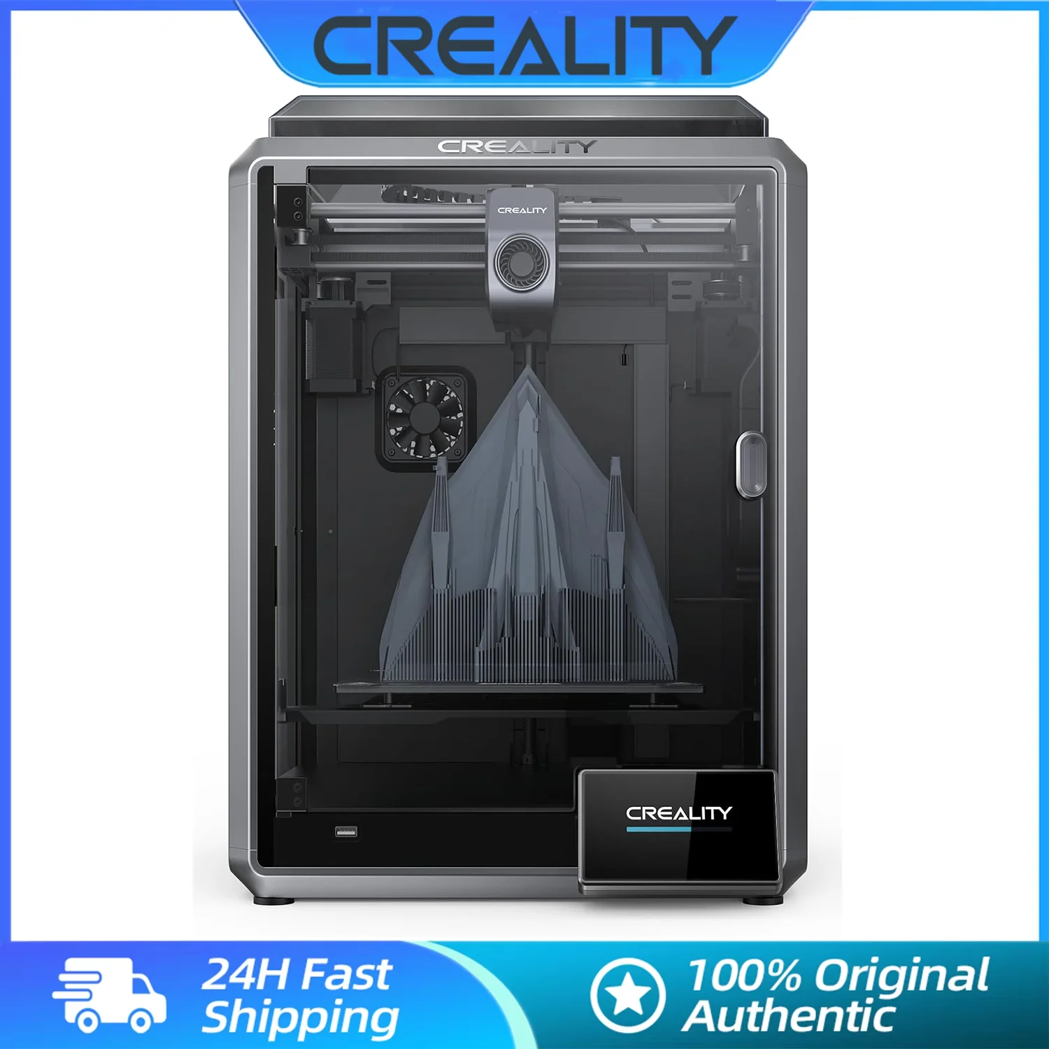 【Do Brasil】CREALITY K1 Speedy 3D Printer Machine 600mm/s Dual-Gear Direct Drive Extruder Automatic Leveling Printing