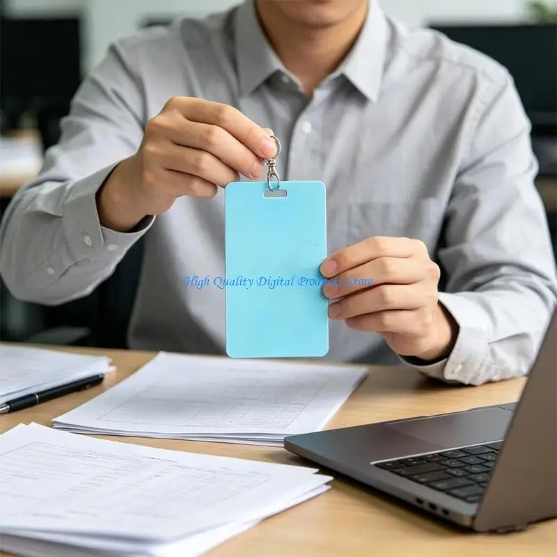 U2JE Double Sided Writable Note Card with Badge Clip Erasable Silicone Memo Board