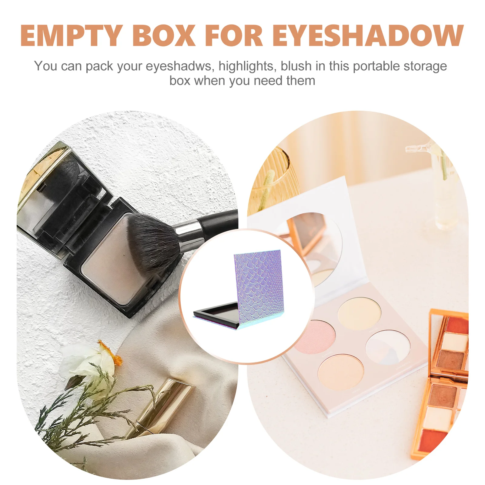 Color Changing Eye Shadow Palette Eyeshadow Palettes Makeup Container Compact Magnetic Cardboard Empty for Travel Case Portable