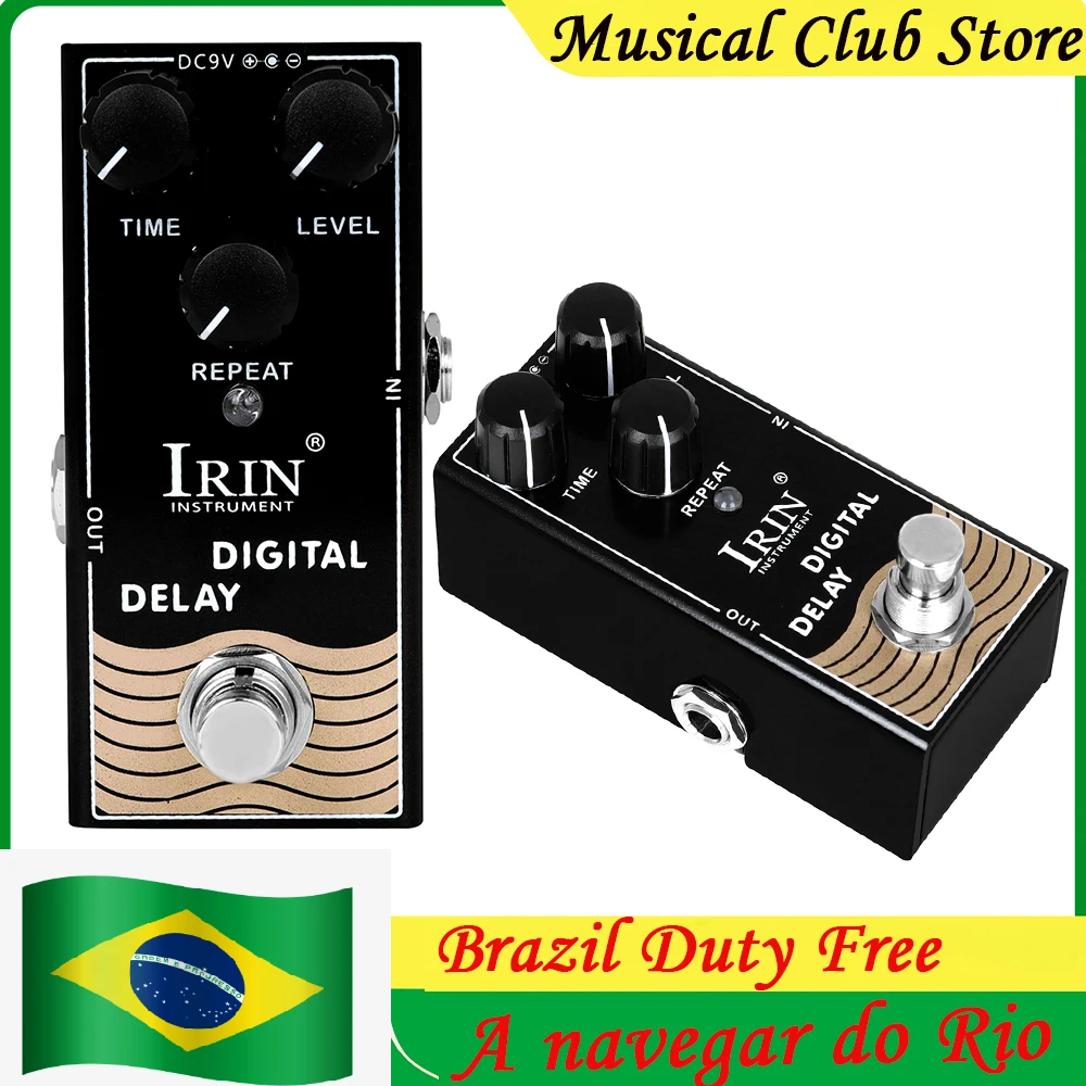 IRIN RF-08 Electric Guitar Effects Pedal DIGITAL DELAY Monoblock Effects True Bypass Designed Electric Guitar Accessories