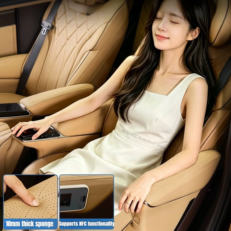 For BYD Denza D9 2022-2026 1st 2nd Rear Row Seat Armrest Cover Protector Pad Anti-Scratch Guard Modified Interior Accessories