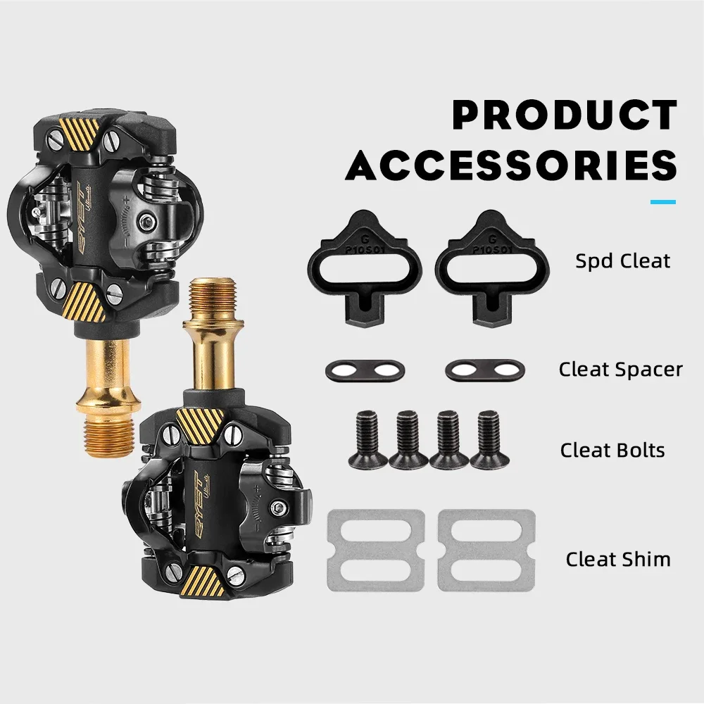 

RYET Bike Pedal SPD Clipless Mountain Bike Pedals Mountain Bicycle Pedal Dual Platform MTB Bicycle Clipless Pedal Cycling parts
