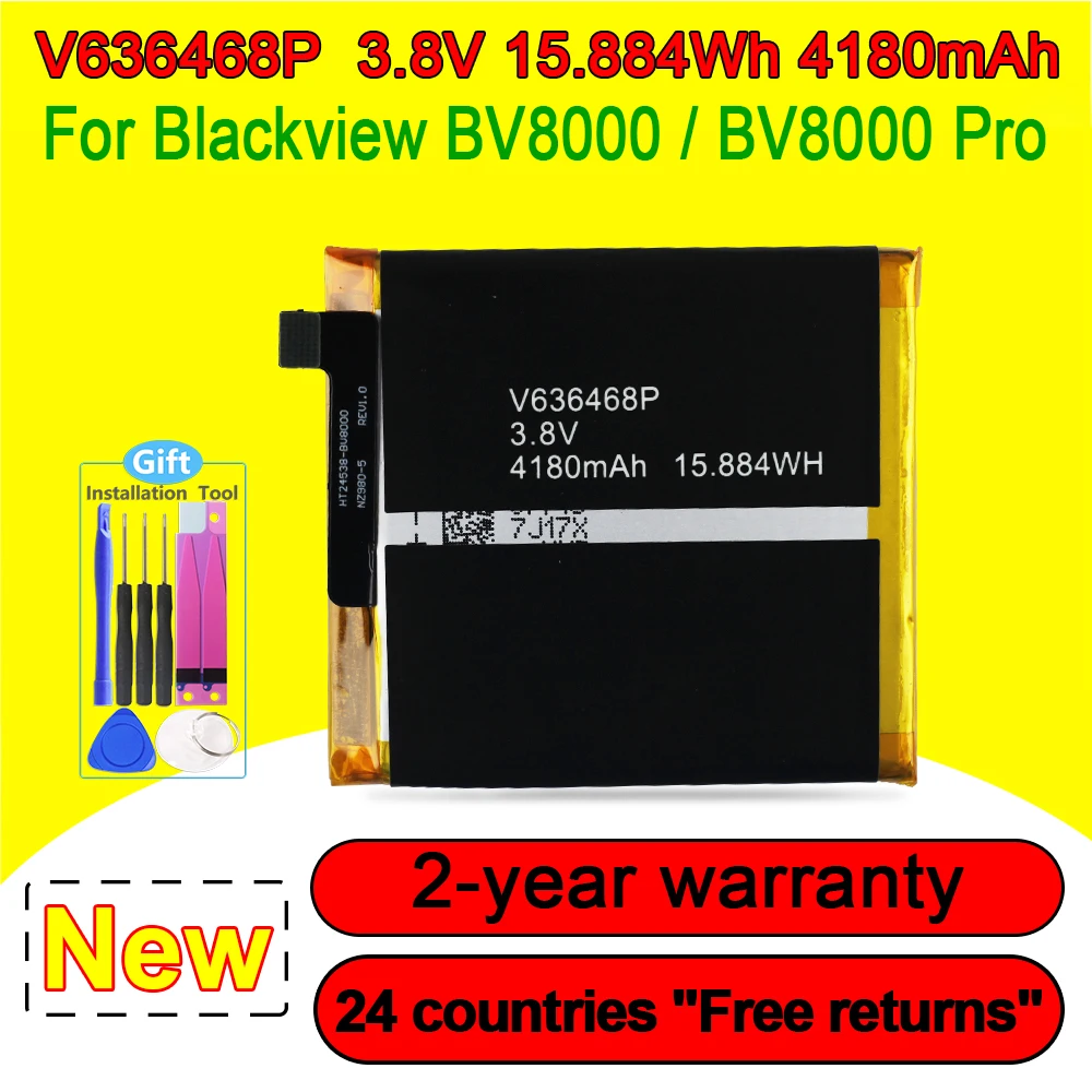 

New 4180mAh V636468P Battery For Blackview BV8000 / BV8000 PRO Smart Mobile Phone High Quality In Stock+Tracking Number