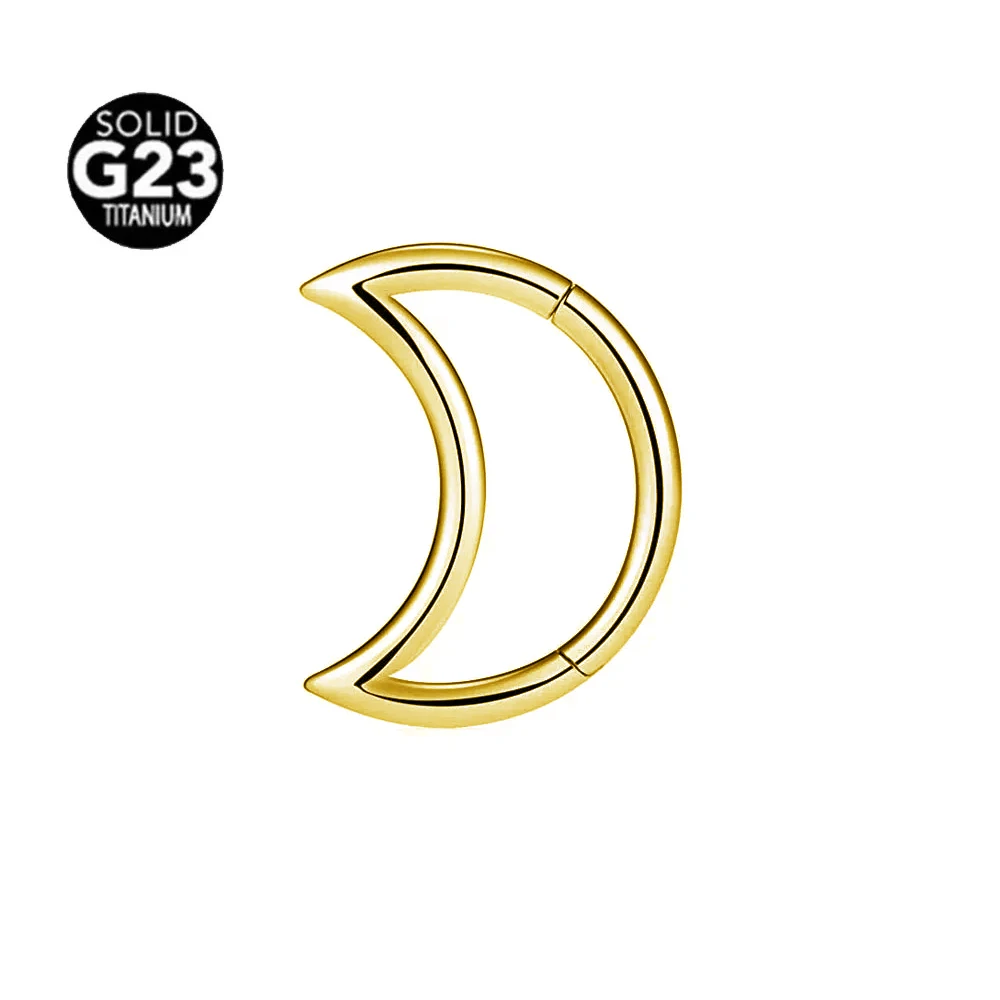 G23 Titanium Moon Septum Nose Ring