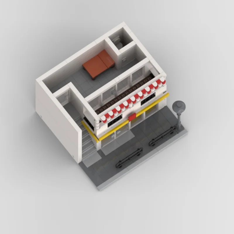 City Street View Model MOC Building Bricks Building Block Toys Shop Modular Technology Children Holiday Gifts Assemble Toys Suit