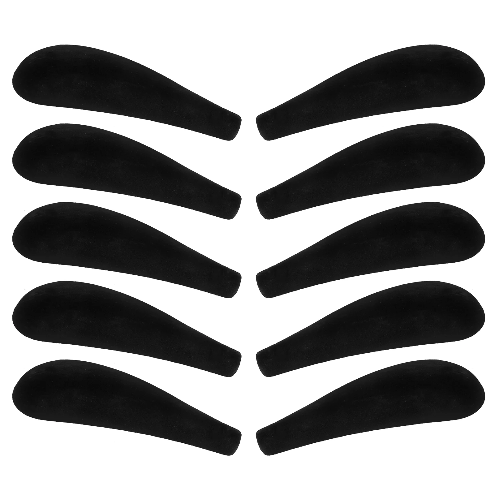 

10 pcs Hanger Shoulder Forms Black Thick Wide Anti Slip Deformation Flocking Clothes Hanger Pads Garment Accessories Storage