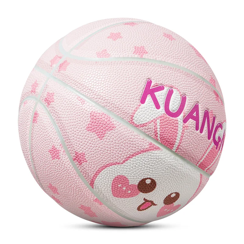 Kuangmi كرة سلة أرنب لطيف مقاس 4 5 للأطفال جودة عالية استرطابي غير قابل للانزلاق من جلد البولي يوريثان الناعم كرة رياضية للفتيات
