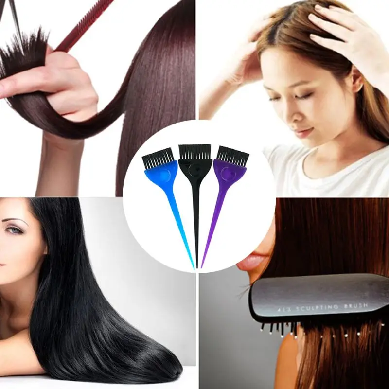 652F 1 Pc ย้อมผมหวี DIY Essential เครื่องมือ Hairdressing Baking น้ำมัน หวี Br