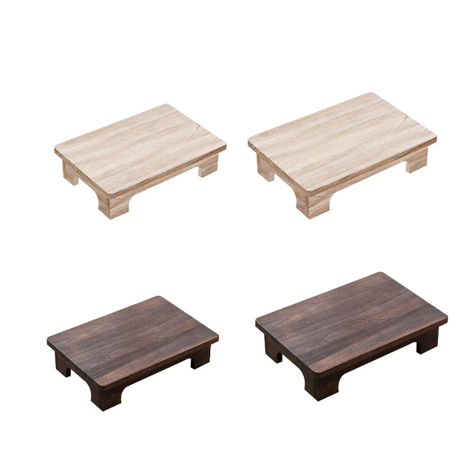 Wood Low Coffee Table Plant Holder Sturdy Stable Multipurpose Coffee Table for
