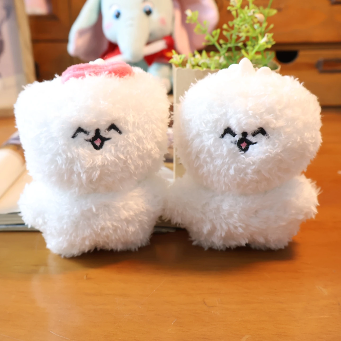 

JECHEON Jiejie и Qian Qian милая плюшевая кукла сумка висит кулон подарок