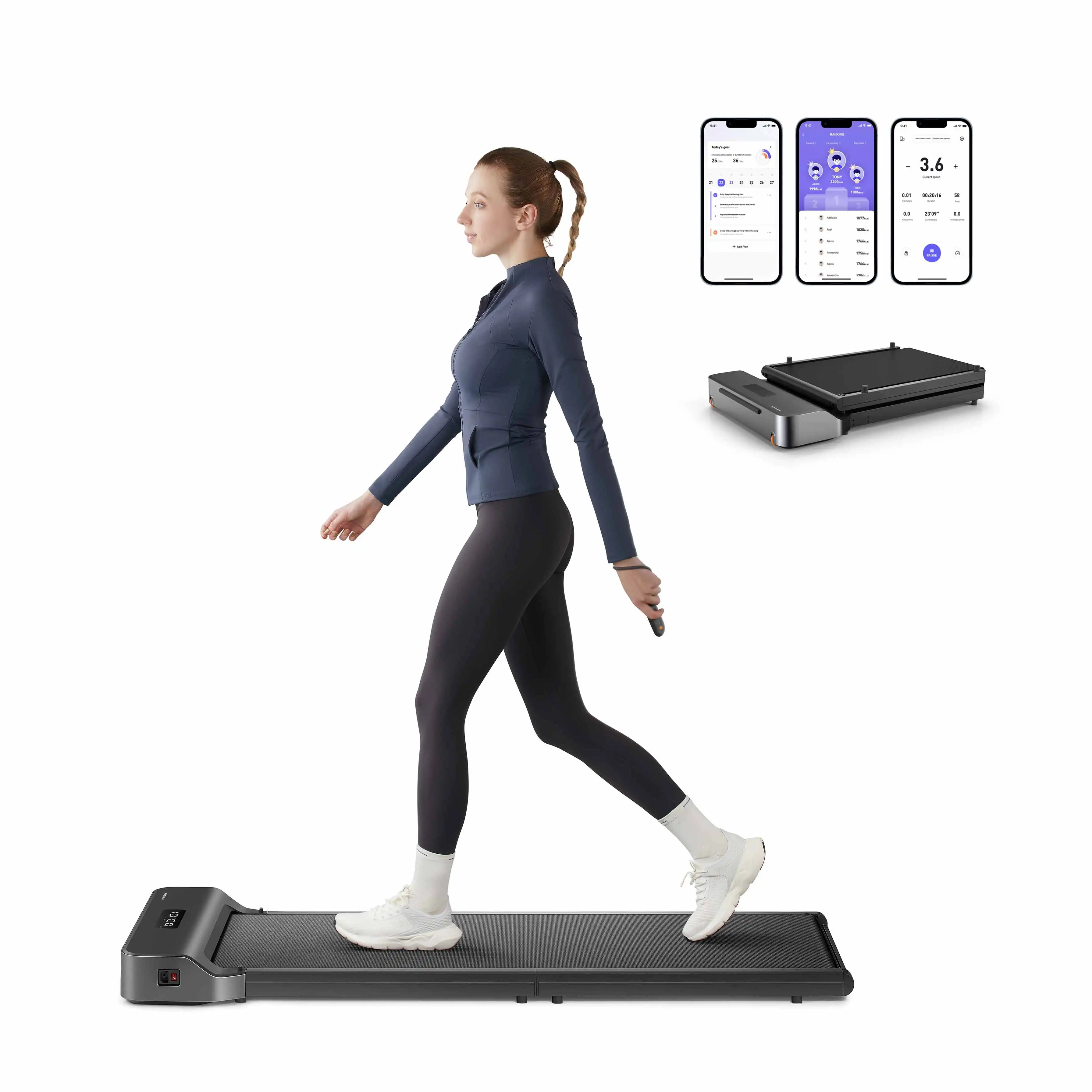 WalkingPad Z1 Folding Walking pad,Electric Treadmill, Home Gym Fitness Equipment,Under Desk, Remote/APP Control