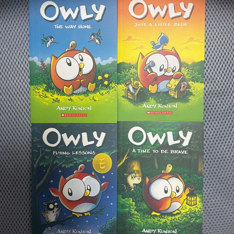 4 كتب/مجموعة 1-4 كبير العينين البومة البومة الفصل جسر كتاب صور الإنجليزية قراءة القصص المصورة