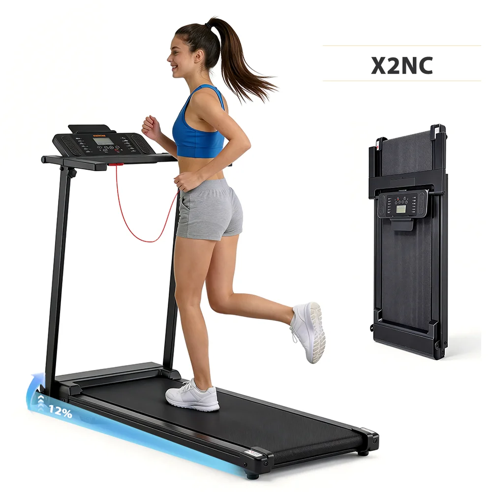 Formill X2NC/FT54/FT61/FT62 Automatische loopband met hellingsverstelling voor thuisfitness – EU-magazijn |   3 stijlen |   Opvouwbaar, hellbaar & met leuning |   Laag geluidsniveau en schokabsorptie