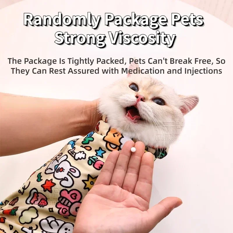 Panno BaiTie per gatti, panno magico fisso, avvolgimento per animali domestici, tessuto per gatti, chiodi da taglio, iniezione, artefatto antigraffio e anti morso