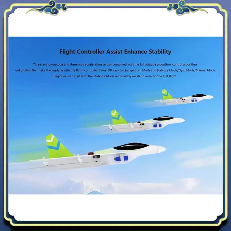 Portable Byme-DB Fixed Wing Flight Control Built-In Gyroscope For Delta Wing Micro-Paper Plane J10 SU27 F22