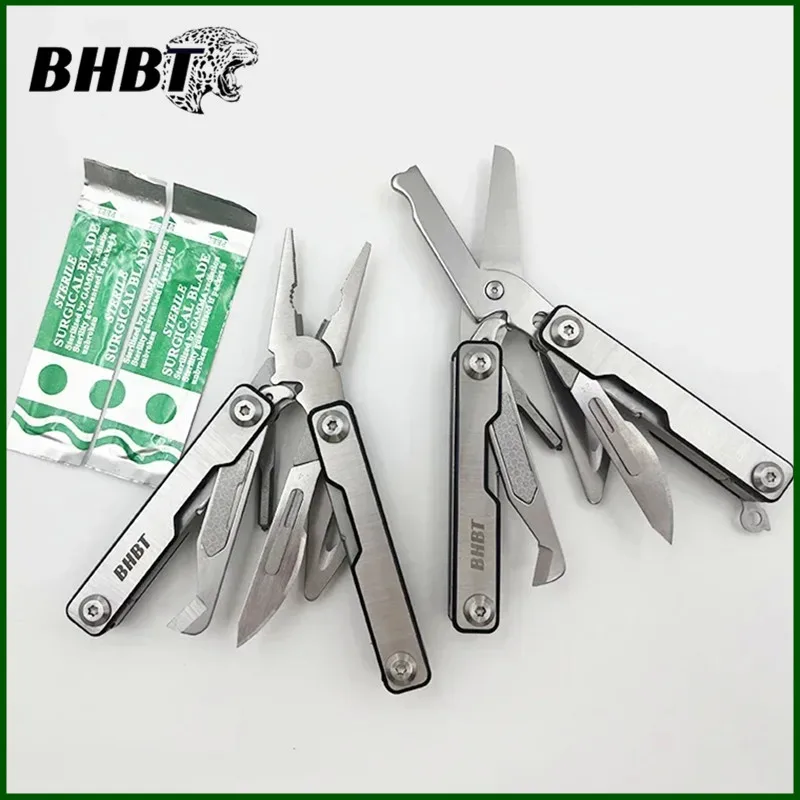 

BHBT Multitools Scissors Folding Combination Tool EDC Survival Equipment Multifunctional Mini Pliers