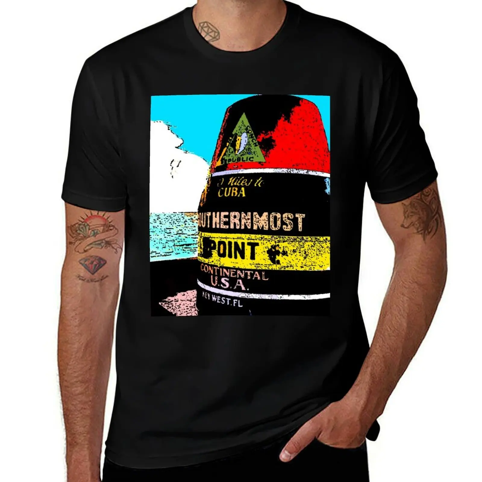 

Southernmost Point Buoy T-Shirt man t shirts for men casual cotton t shirts high quality