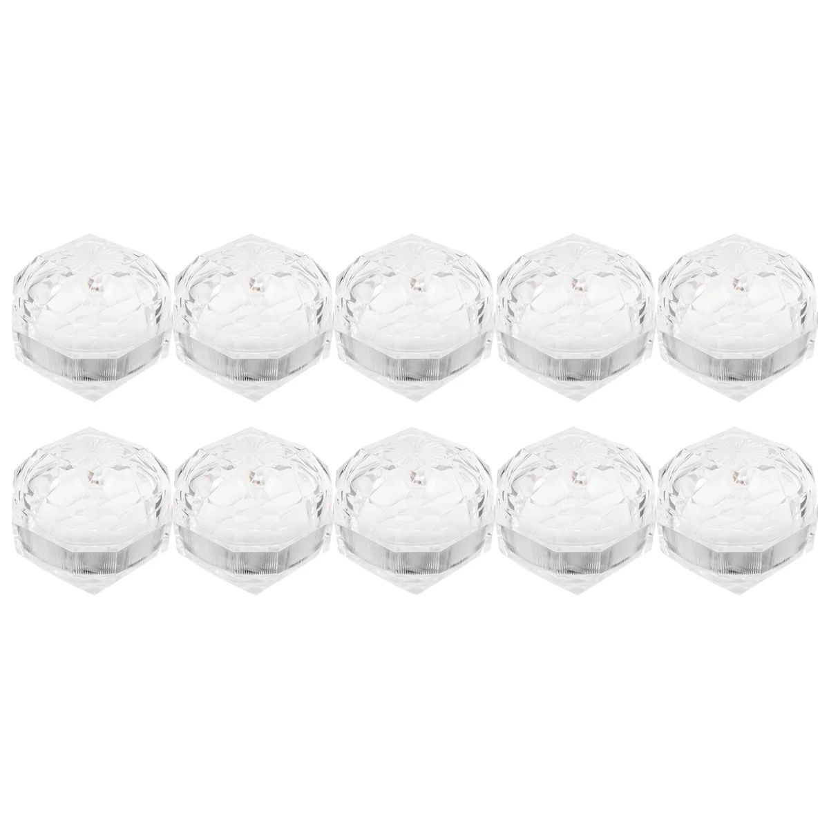 10Pcs Ring Box Transparent Jewelry Packaging Case Compact Organizer for Rings Earrings Display Mothers Day Valentine Gift
