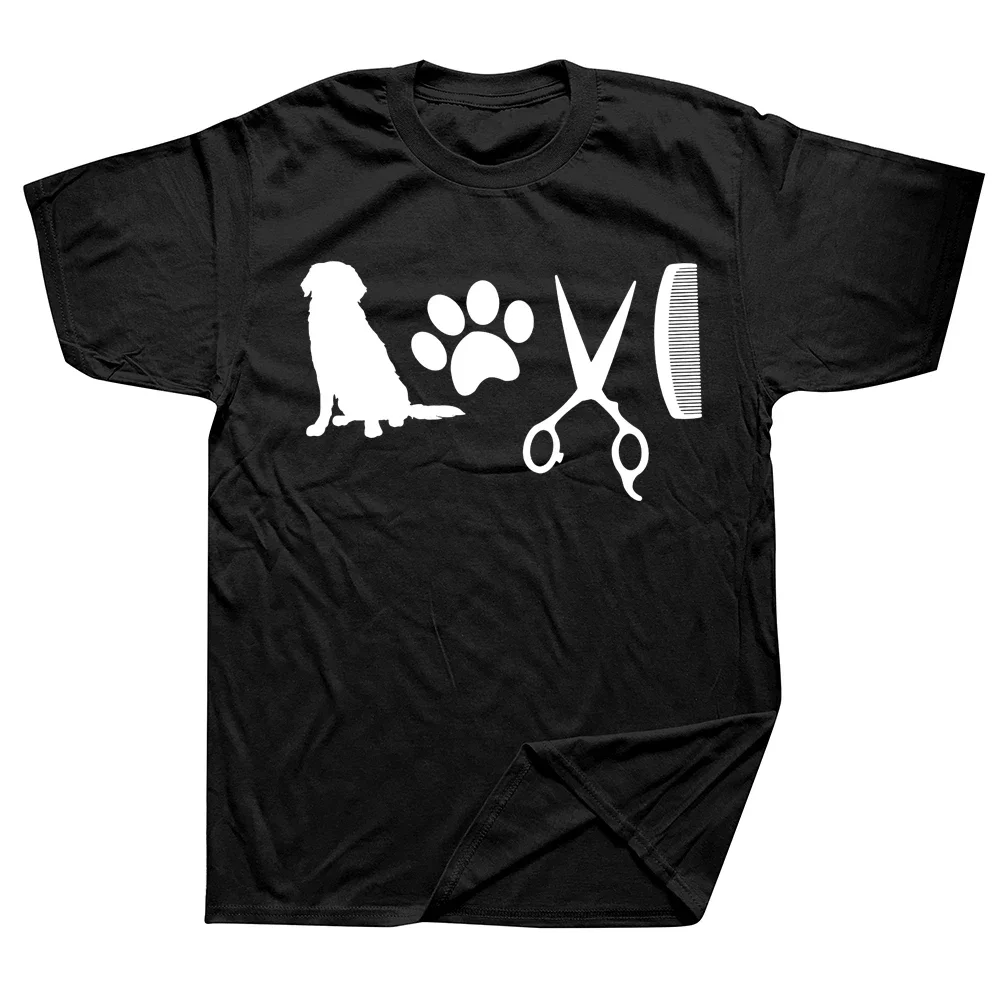 Funny Love Dog Grooming Groomer T Shirts Graphic Cotton Streetwear Short Sleeve Birthday Gifts Summer T-shirt Mens Clothing