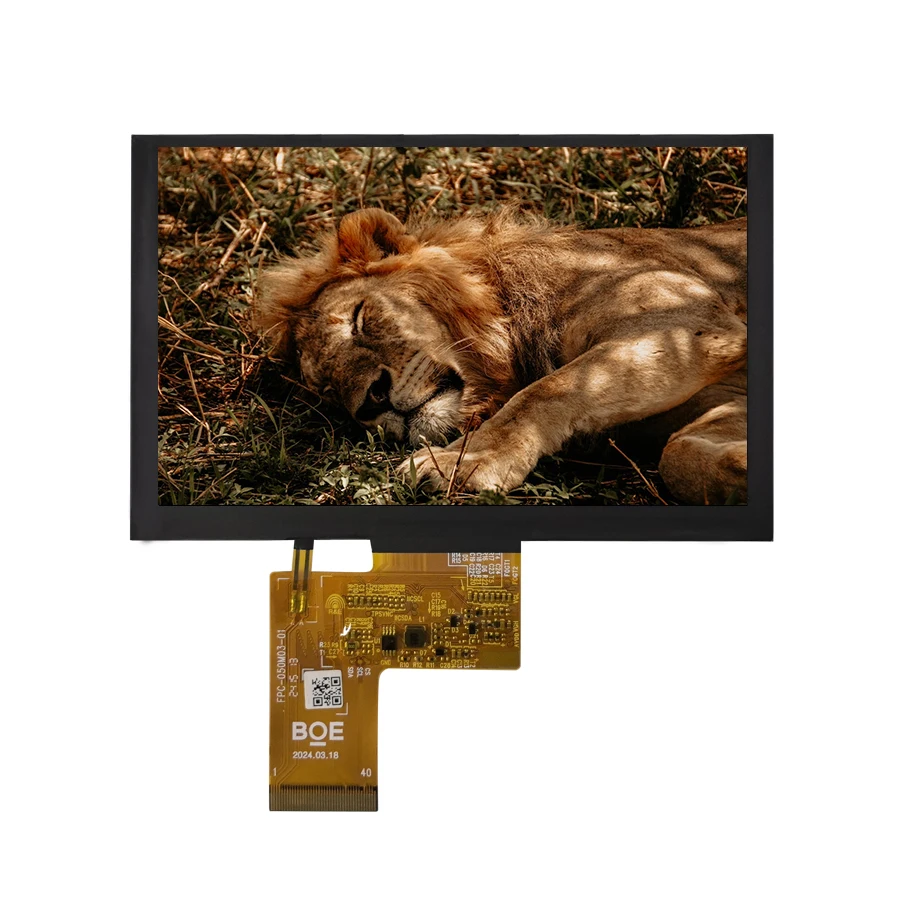 5 Inch 800×480 Transflective TFT Sunlight Readable and Super Low Power TFT LCD Module with RGB Interface