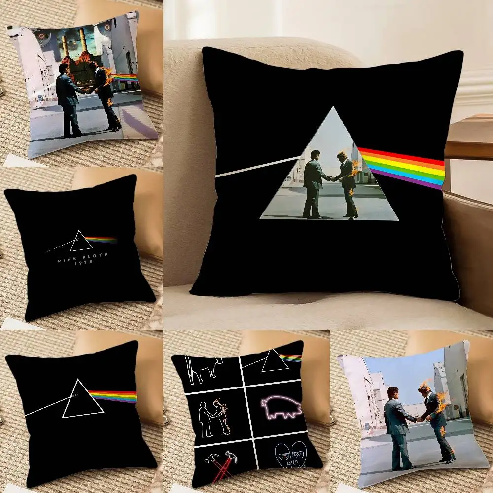 Funda de almohada con estampado de Cool Music Singer Love P-Pink Band F-Floyd-MT, funda de cojín para sofá de sala de estar, decoración para habitación y dormitorio