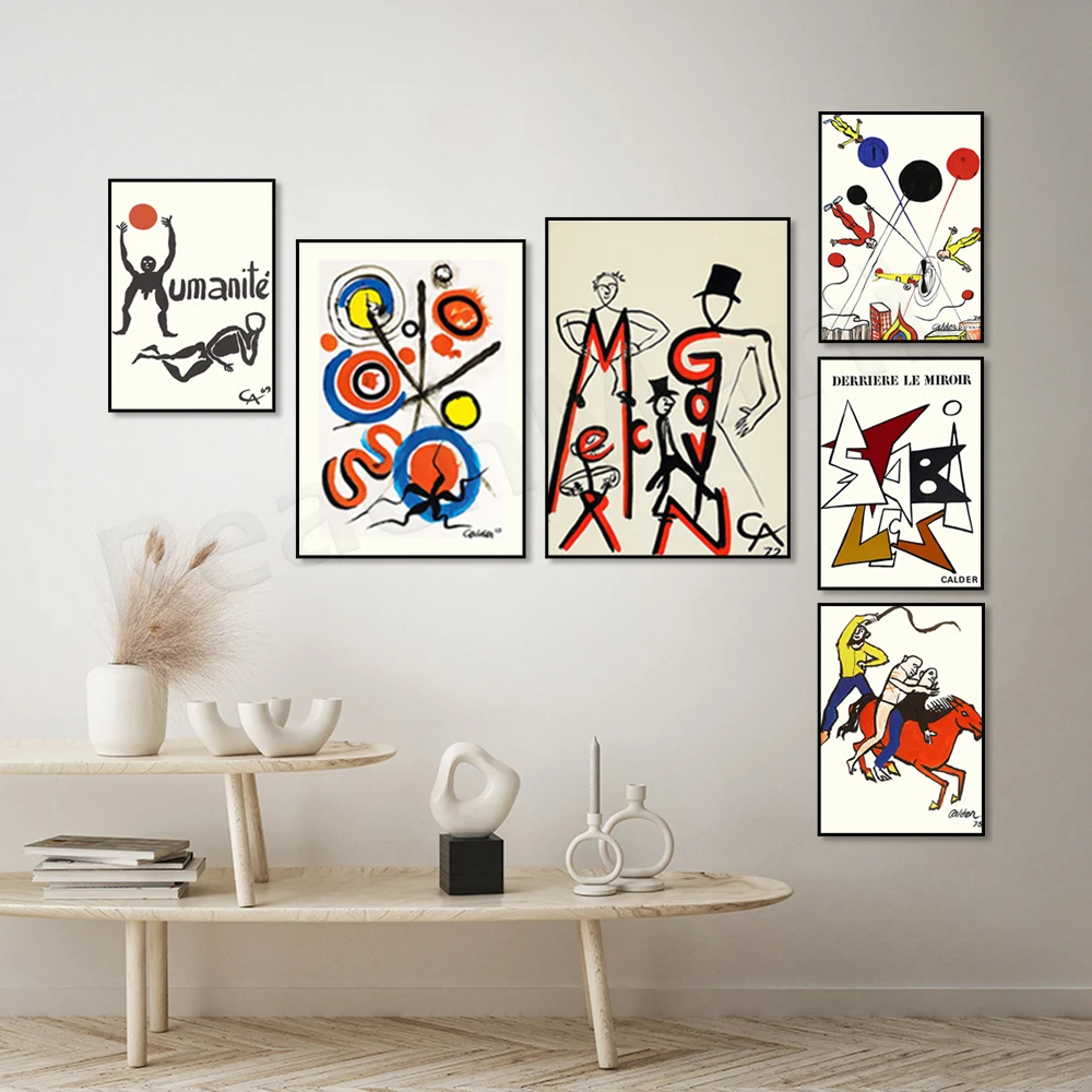 ملصق ألكسندر كالدر، ملصق المعرض، طباعة ألكسندر كالدر، قماش فني جداري حديث تجريدي لمنتصف القرن، ديكور منزلي #4