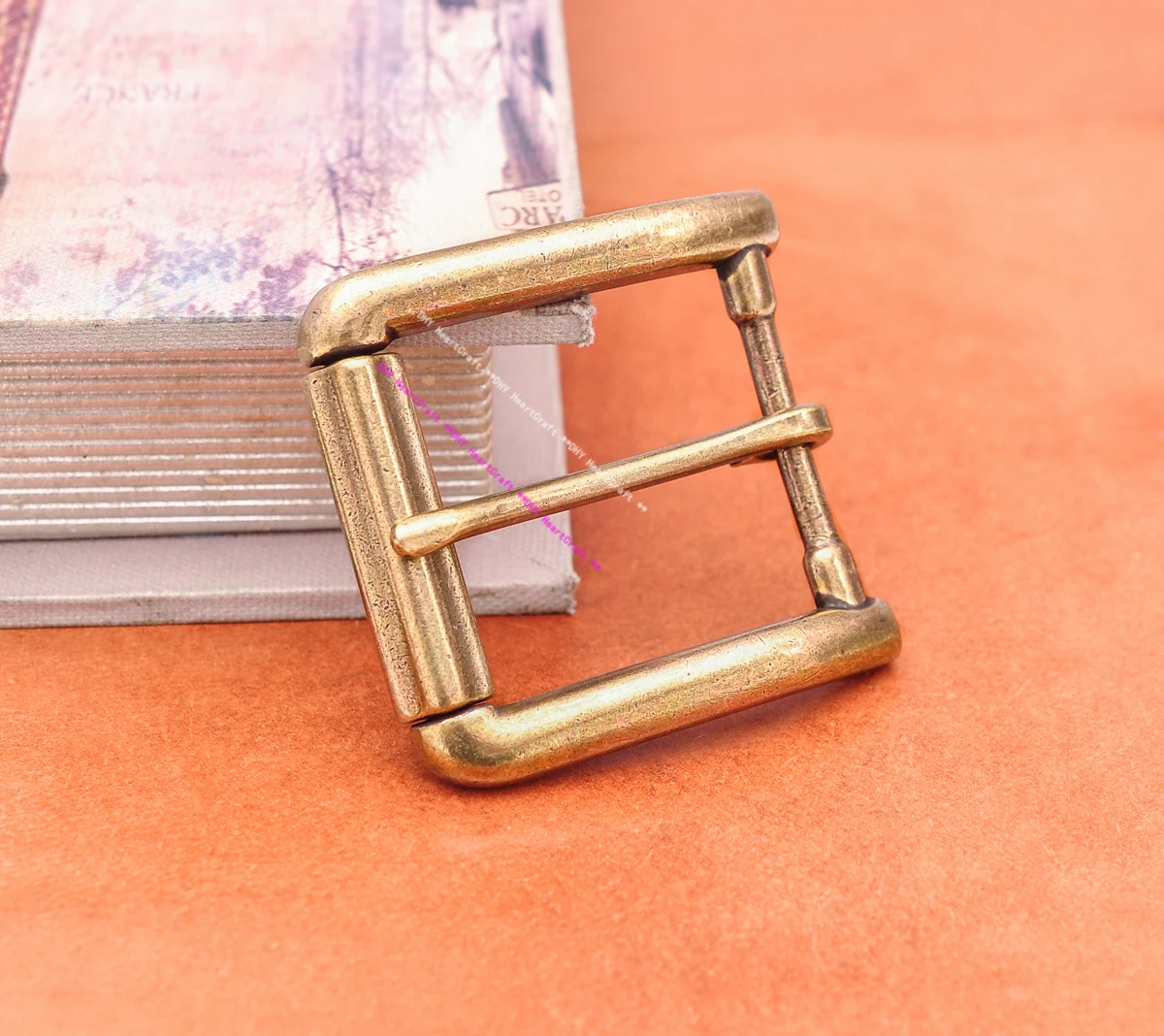 40MM Heavy Duty Men Antiqued Silver Metal Cowboy Single Prong End Bar Buckle Heel Bar Roller Leathercraft Belt Buckle