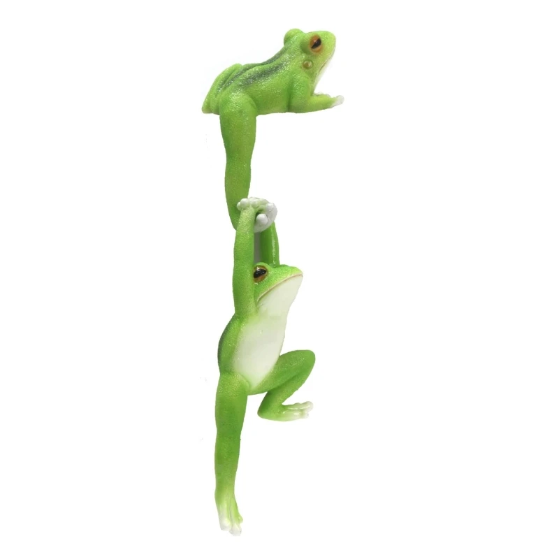 

Resins Frogs Plant Hangers Figurine for Home and Garden Hanging Ornaments 45BE