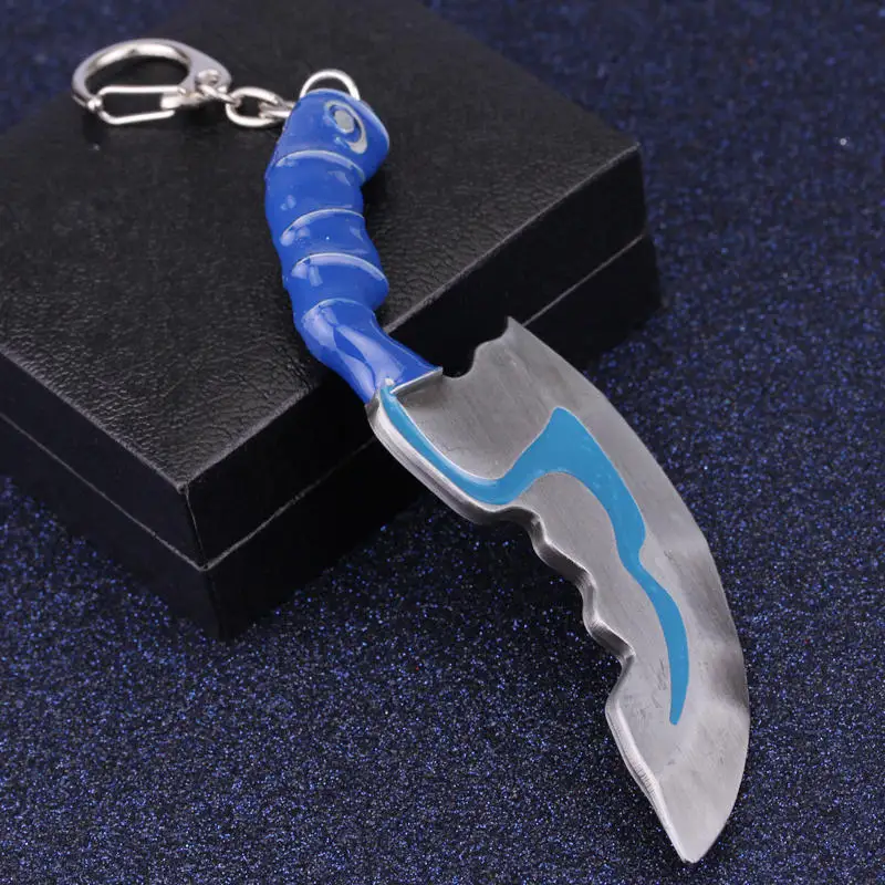 Men Jewelry Anime Game Dota 2 Keychain Mini Blink Dagger Jump Cut Weapon Model Dota2 Key Chain Flashing Keyrings