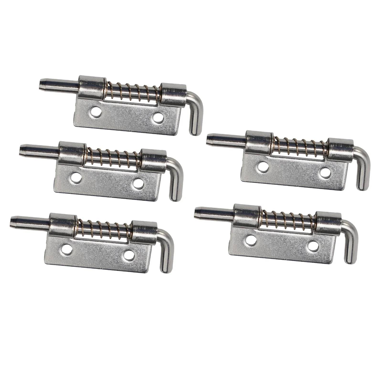 

5 Pcs Spring Loaded Latches Security Bolt Latch Tone Door Cabinet Hinges Easily Install With Screws Easy To Operate