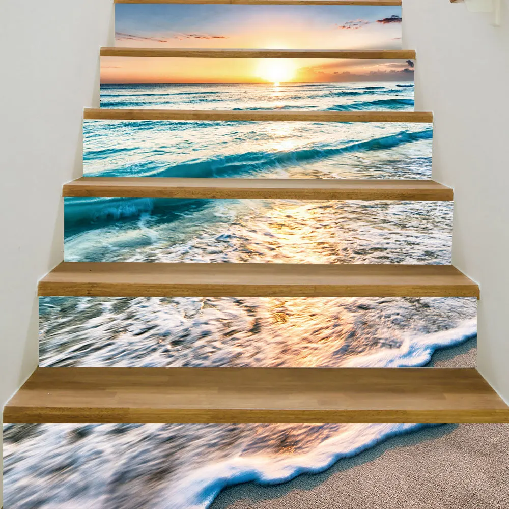

PVC self-adhesive stair decoration stickers, self-adhesive stair stickers for home decoration (6 sheets/set)